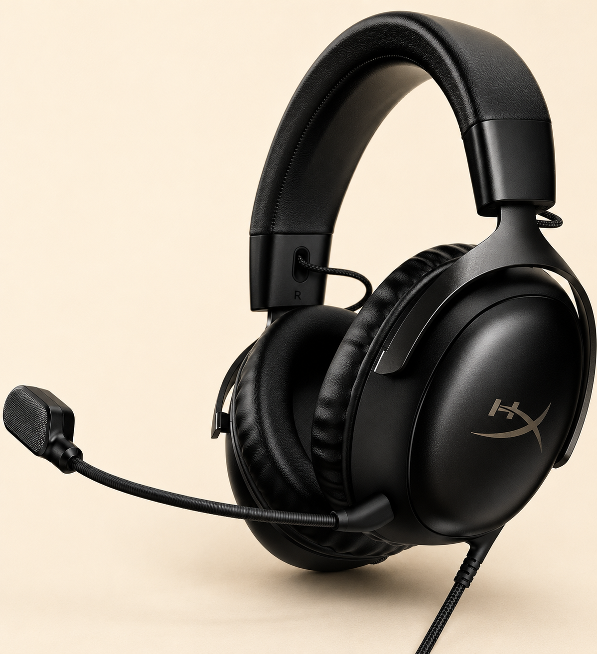 HyperX Cloud III – Wired Gaming Headset, PC, PS5, Xbox Series X|S, Angled 53mm Drivers, Spatial Audio, Memory Foam, Durable Frame, Ultra-Clear 10mm Mic, USB-C, USB-A, 3.5mm – Black