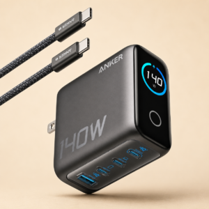 Anker 140W Max 4-Port GaN Charging Blocks,Smart Display for MacBook Charger