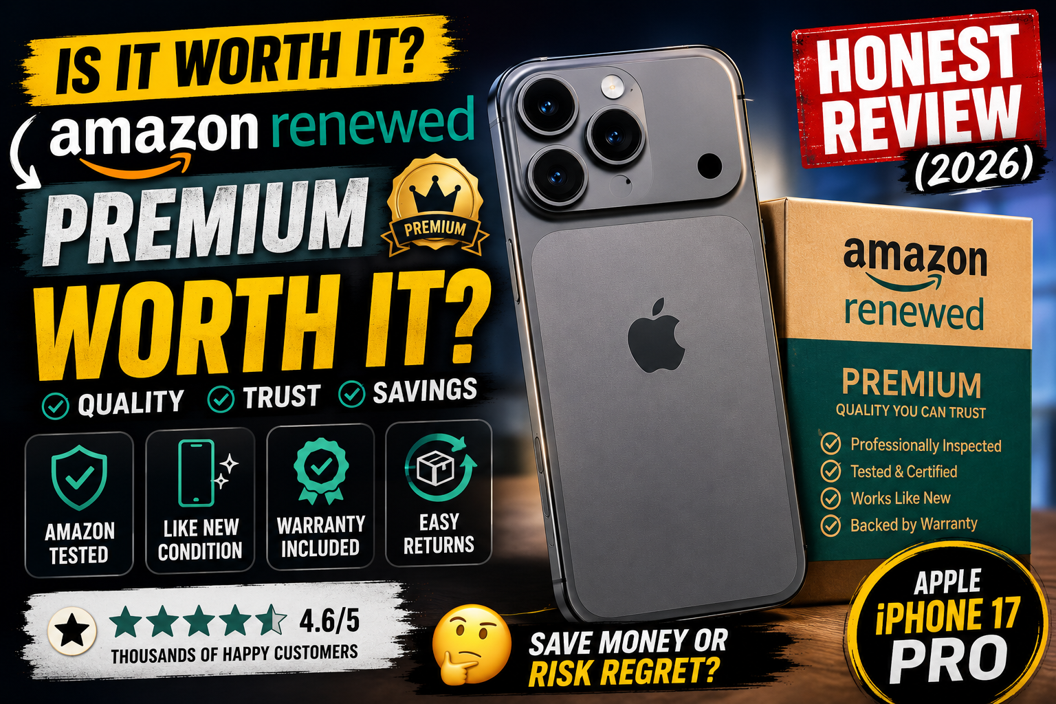 Is Amazon Renewed Premium Worth It? Apple iPhone 17 Pro Honest Review (2026)