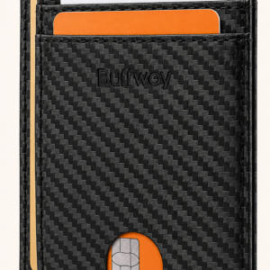 Buffway Slim Minimalist Front Pocket RFID Blocking Leather Wallets