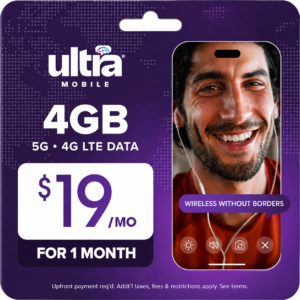 Ultra Mobile 4GB Prepaid SIM Kit