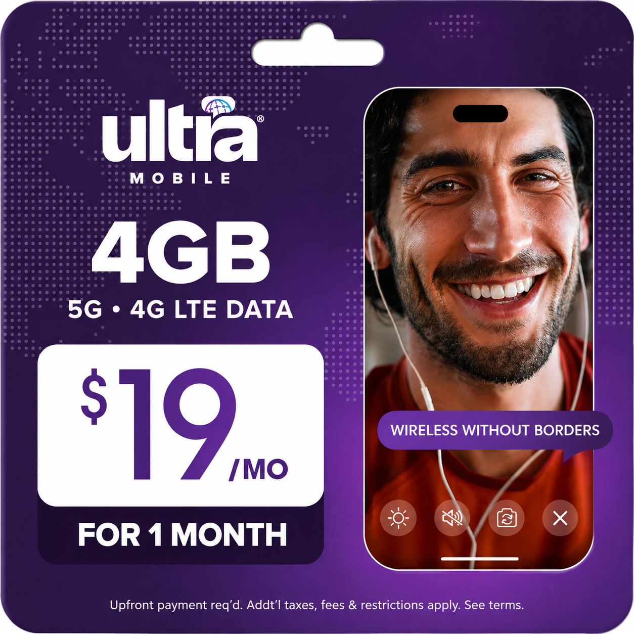 Ultra Mobile 4GB Prepaid SIM Kit