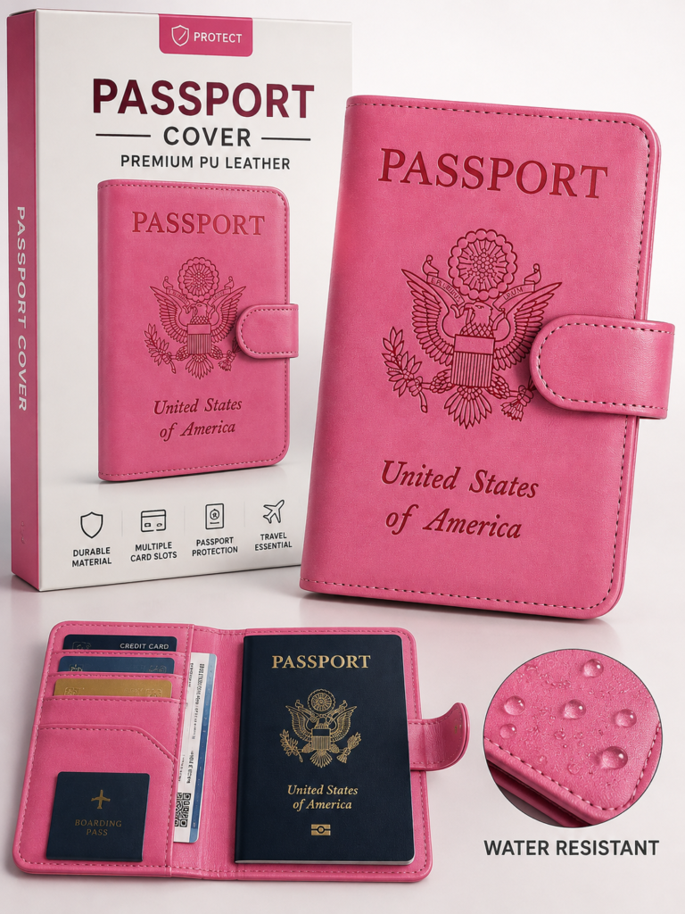 Passport Holder Cover Wallet RFID Blocking Leather Card Case