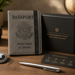 Airtag Passport Holder, Travel Essentials, Passport Cover, RFID Wallet