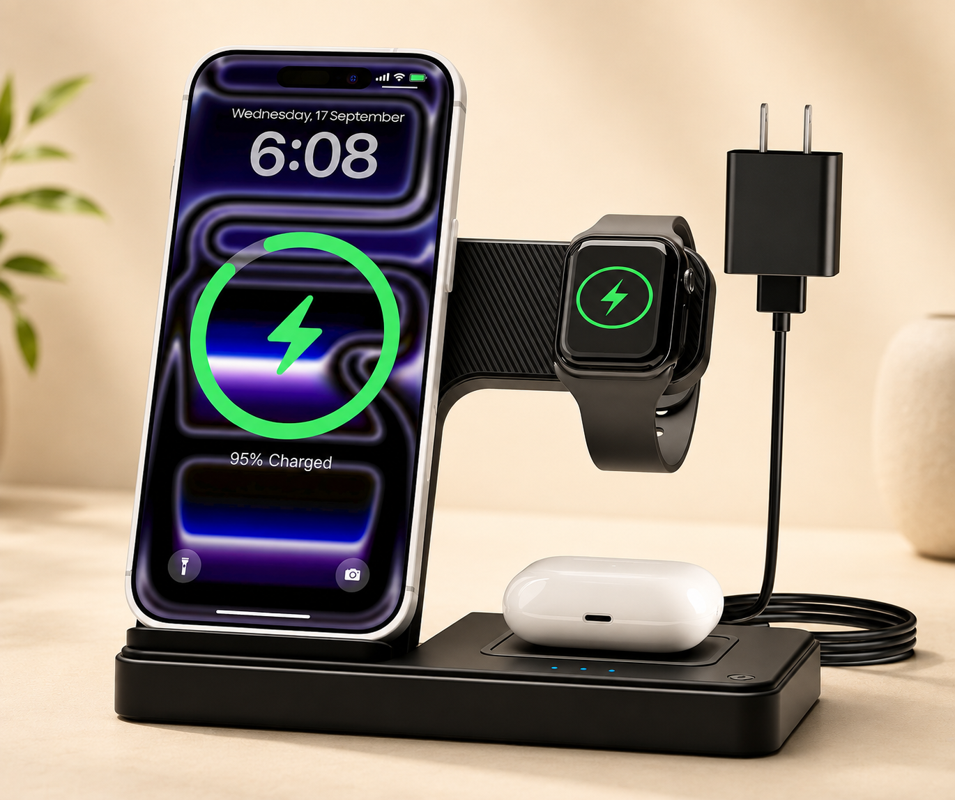 GETPALS Wireless Charger iPhone Charging Station for Apple Multiple Devices