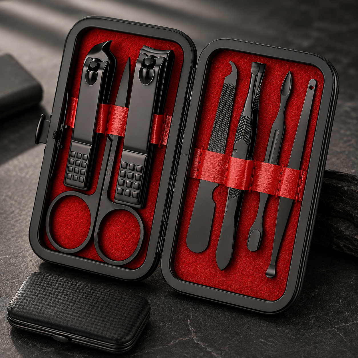 Aceoce Manicure Set Professional Nail Clippers Set Manicure Pedicure Kit | Stainless Steel Finger Toe nail Clippers,Mens Accessories,Personal Care Tools,Travel Nail Care Tools Kit,Gifts for Men Women