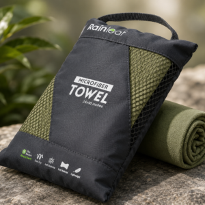 Rainleaf Microfiber Towel Quick Dry Camping & Travel & Gym Towel. Compact | Super Absorbent, Lightweight, Fast Drying. Suitable for Beach, Bath, Backpacking, Hiking, Swim.